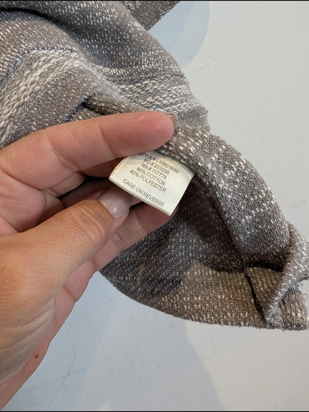lovestitch V-Neck Hooded Sweater in Light Gray Mix, ONE SIZE